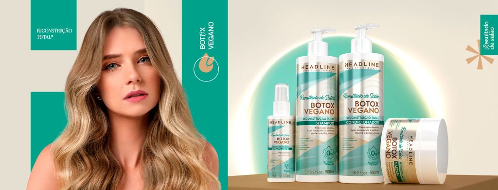Botox Vegano, Reconstrução Total para Cabelos Danificados – Headline Resultado de Salão